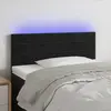 vidaXL Tête de lit à LED Noir 90x5x78/88 cm Velours