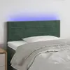 vidaXL Tête de lit à LED Vert foncé 90x5x78/88 cm Velours