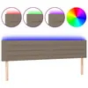 vidaXL Tête de lit à LED Taupe 200x5x78/88 cm Tissu