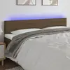 vidaXL Tête de lit à LED Marron foncé 200x5x78/88 cm Tissu