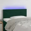 vidaXL Tête de lit à LED Vert foncé 80x5x78/88 cm Velours