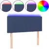 vidaXL Tête de lit à LED Bleu 80x5x78/88 cm Tissu