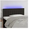 vidaXL Tête de lit à LED Noir 80x5x78/88 cm Tissu