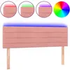 vidaXL Tête de lit à LED Rose 144x5x78/88 cm Velours