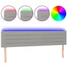 vidaXL Tête de lit à LED Gris clair 180x5x78/88 cm Tissu