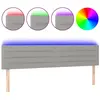 vidaXL Tête de lit à LED Gris clair 200x5x78/88 cm Tissu