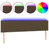 vidaXL Tête de lit à LED Marron Foncé 160x5x78/88 cm Tissu