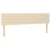 vidaXL Tête de lit à LED Crème 160x5x78/88 cm Tissu