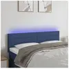 vidaXL Tête de lit à LED Bleu 144x5x78/88 cm Tissu