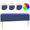 vidaXL Tête de lit à LED Bleu 160x5x78/88 cm Tissu