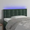 vidaXL Tête de lit à LED Vert foncé 90x5x78/88 cm Velours
