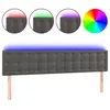 vidaXL Tête de lit à LED Gris foncé 160x5x78/88 cm Velours