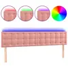 vidaXL Tête de lit à LED Rose 160x5x78/88 cm Velours