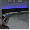 vidaXL Tête de lit à LED Noir 200x5x78/88 cm Tissu
