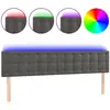 vidaXL Tête de lit à LED Gris foncé 180x5x78/88 cm Velours