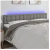vidaXL Tête de lit à LED Gris foncé 180x5x78/88 cm Tissu