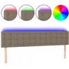 vidaXL Tête de lit à LED Taupe 180x5x78/88 cm Tissu
