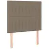 vidaXL Tête de lit à LED Taupe 80x5x118/128 cm Tissu