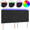 Non communiqué vidaXL Tête de lit à LED Noir 160x5x118/128 cm Velours