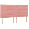 vidaXL Tête de lit à LED Rose 180x5x118/128 cm Velours