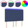 vidaXL Tête de lit à LED Bleu 144x5x118/128 cm Tissu