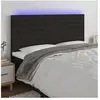 vidaXL Tête de lit à LED Noir 160x5x118/128 cm Tissu