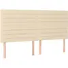 vidaXL Tête de lit à LED Crème 160x5x118/128 cm Tissu