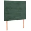 vidaXL Tête de lit à LED Vert foncé 100x5x118/128 cm Velours