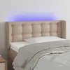 vidaXL Tête de lit à LED Cappuccino 93x16x78/88 cm Similicuir
