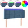 vidaXL Tête de lit à LED Bleu foncé 103x16x78/88 cm Velours