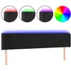 vidaXL Tête de lit à LED Noir 203x16x78/88 cm Velours