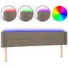 vidaXL Tête de lit à LED Taupe 163x16x78/88 cm Tissu