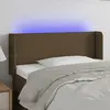 vidaXL Tête de lit à LED Marron foncé 103x16x78/88 cm Tissu
