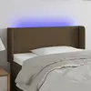 vidaXL Tête de lit à LED Marron foncé 93x16x78/88 cm Tissu