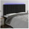vidaXL Tête de lit à LED Noir 180x5x118/128 cm Velours