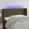 vidaXL Tête de lit à LED Marron foncé 83x16x78/88 cm Tissu