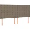 vidaXL Tête de lit à LED Taupe 160x5x118/128 cm Tissu