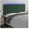 vidaXL Tête de lit à LED Vert foncé 160x5x118/128 cm Velours