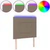 vidaXL Tête de lit à LED Taupe 100x5x118/128 cm Tissu