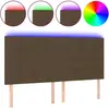 vidaXL Tête de lit à LED Marron foncé 160x5x118/128 cm Tissu