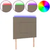 vidaXL Tête de lit à LED Taupe 90x5x118/128 cm Tissu