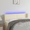 vidaXL Tête de lit à LED Crème 147x16x78/88 cm Similicuir