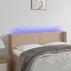 vidaXL Tête de lit à LED Cappuccino 147x16x78/88 cm Similicuir