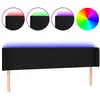 vidaXL Tête de lit à LED Noir 203x16x78/88 cm Tissu