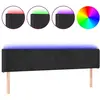 vidaXL Tête de lit à LED Noir 163x16x78/88 cm Velours