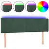 vidaXL Tête de lit à LED Vert foncé 147x16x78/88 cm Velours