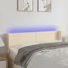 vidaXL Tête de lit à LED Crème 147x16x78/88 cm Tissu
