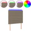 vidaXL Tête de lit à LED Taupe 80x5x118/128 cm Tissu