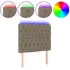 vidaXL Tête de lit à LED Taupe 90x7x118/128 cm Tissu