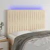 vidaXL Tête de lit à LED Crème 144x5x118/128 cm Tissu